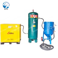 移動干式噴砂機(jī)組合