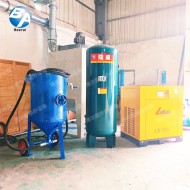 移動干式噴砂機(jī)組合